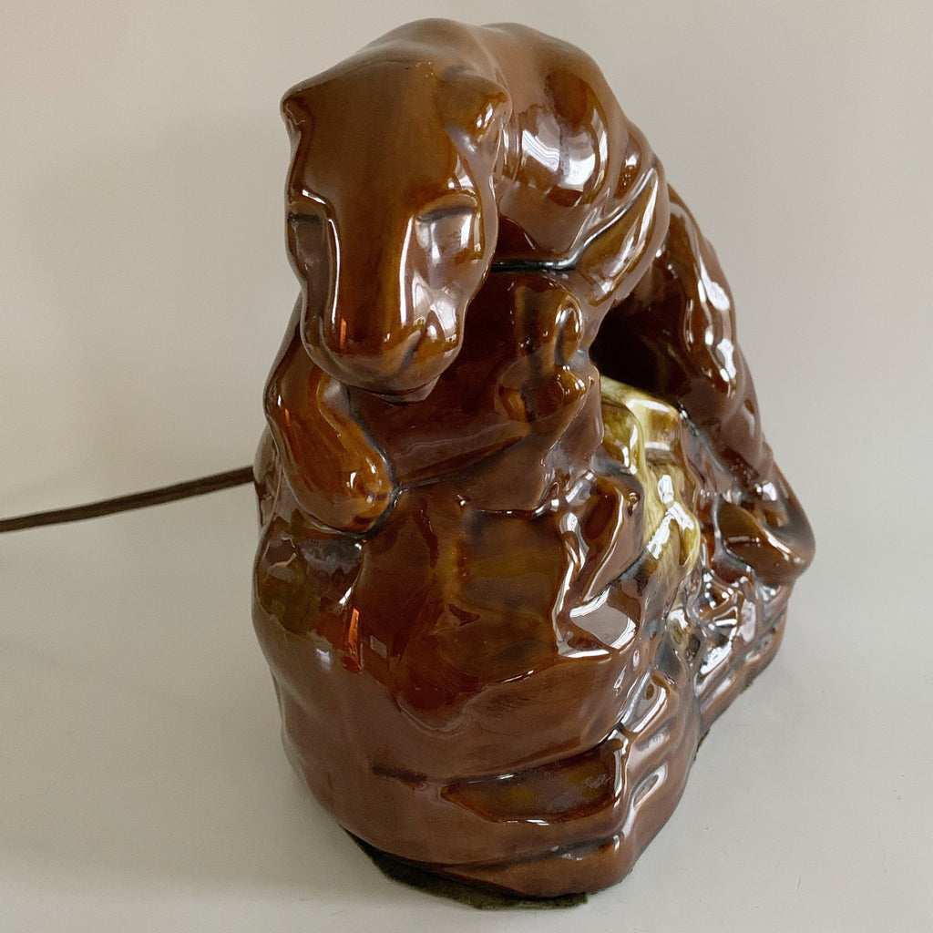 Panther TV Lamp Light Ceramic 1950s Midcentury Vintage