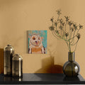 BARN OWL original painting on 8 x 10 stretched canvas pour background