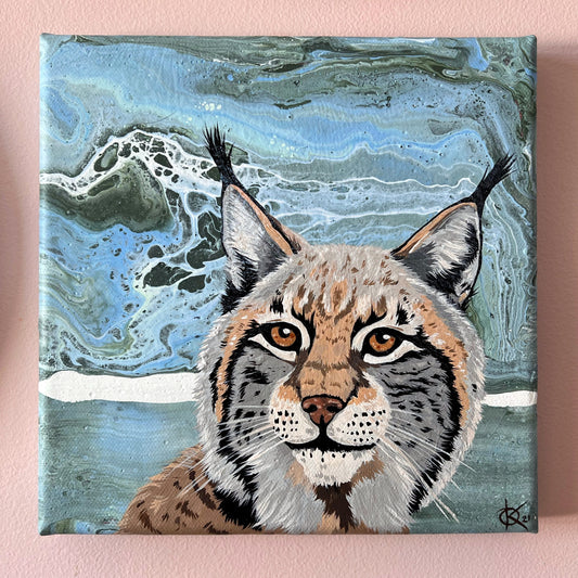LYNX original painting from the FIRST SNOW Series