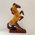 Large Blue Mountain Pottery Rearing Horse Stallion Harvest Gold Collectible