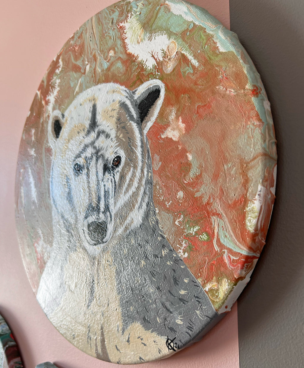 Polar BEAR original painting from the FIRST SNOW series