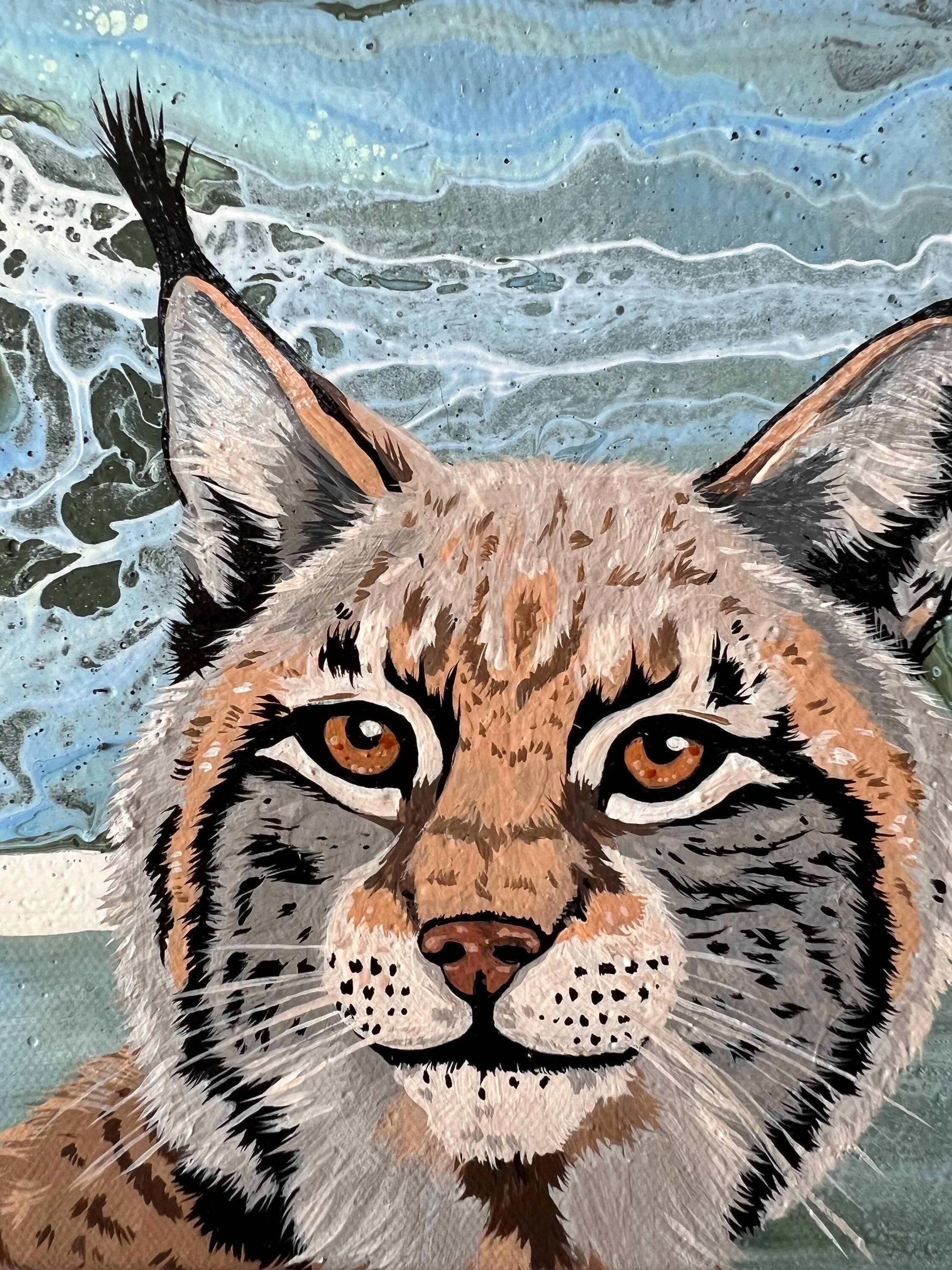 LYNX original painting from the FIRST SNOW Series