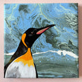 PENGUIN original painting from the FIRST SNOW series