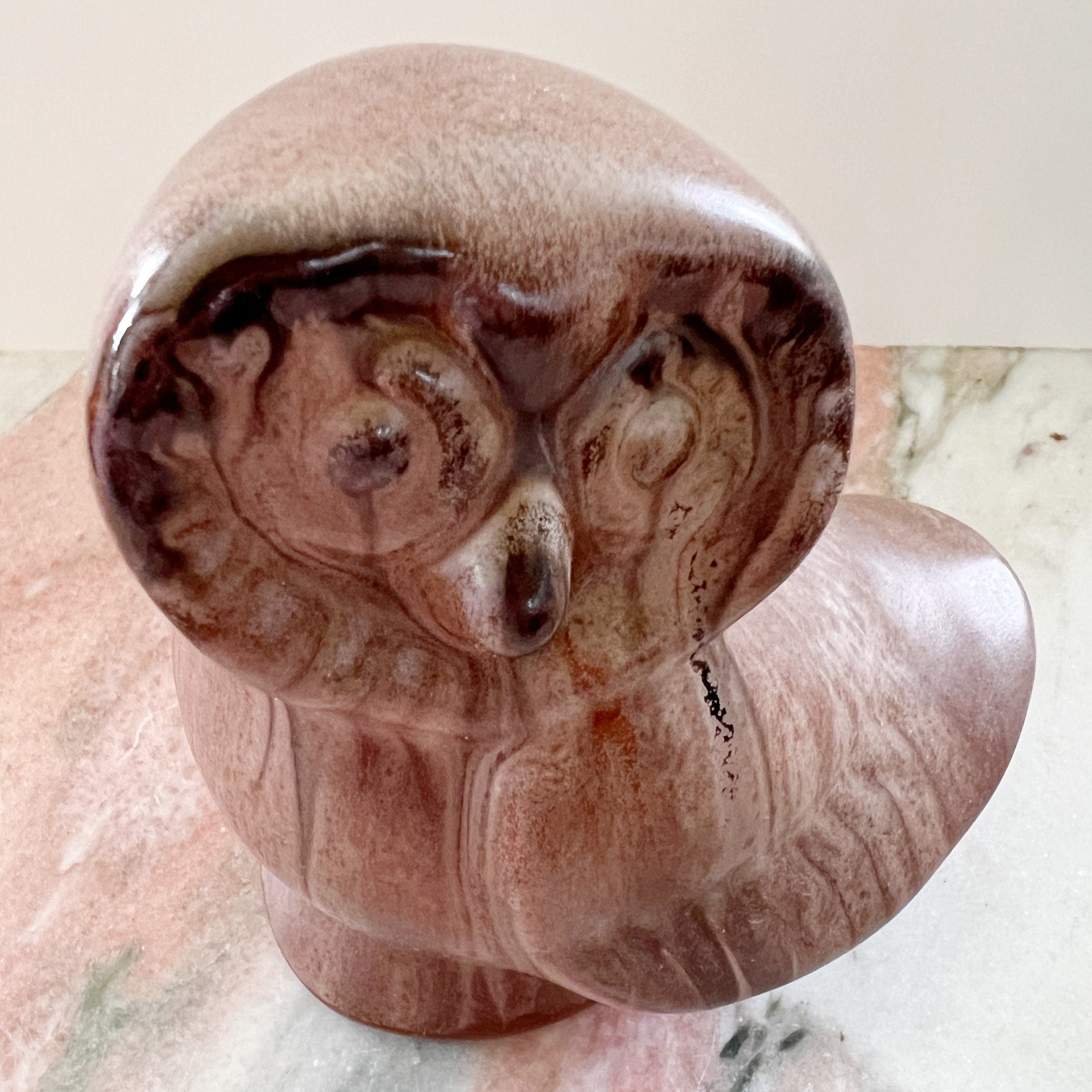 Blue Mountain Pottery Owl Mocha Glaze Canada Classic Bird BMP Collectible