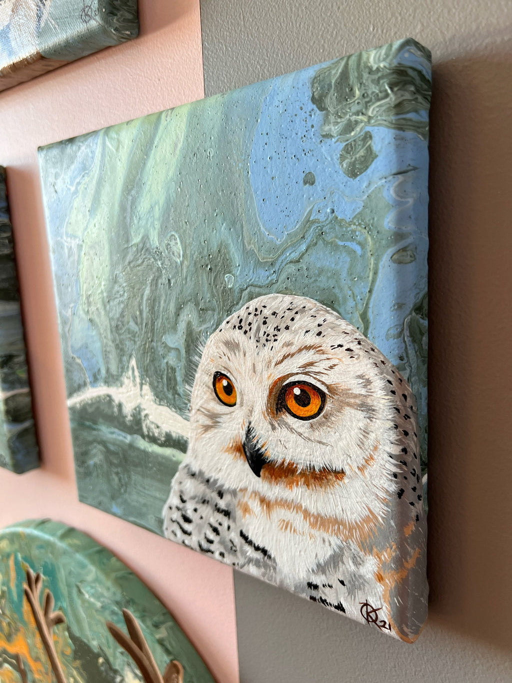 Snowy OWL original painting from the FIRST SNOW series