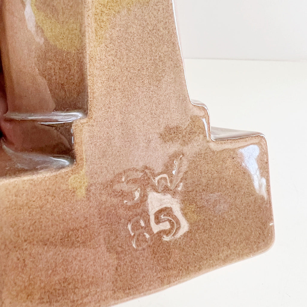 Large Mule Head Bookend Ceramic Hobbyist Masterpiece Horse Vintage Equestrian Collectible