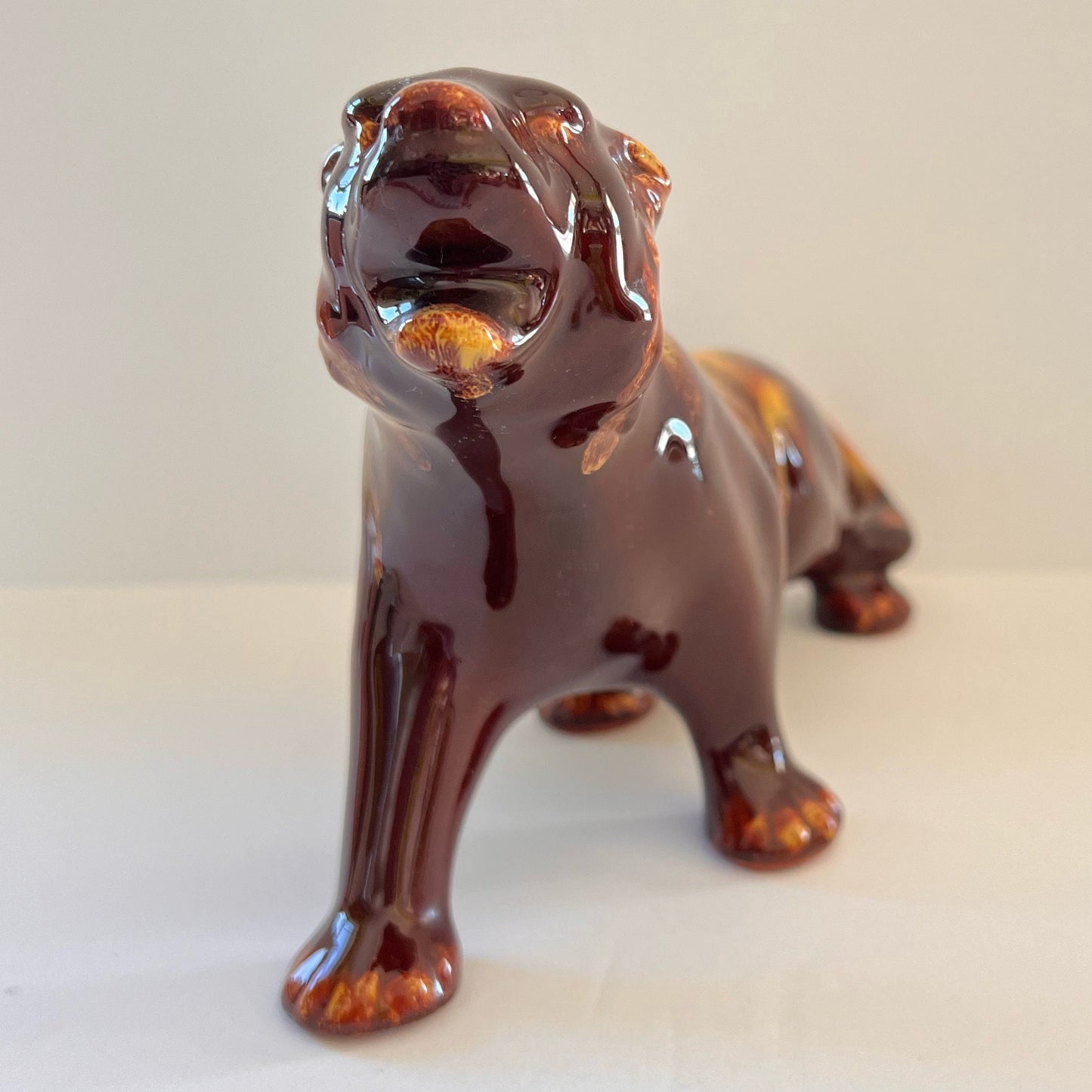 Blue Mountain Pottery Cougar Panther Tiger Wildcat Harvest Gold Vintage Collectible Canada